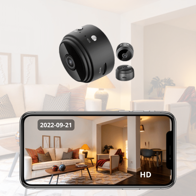 Мини шпионска Wi-Fi Безжична Камера с Full HD, Нощно Виждане и Автономна Батерия