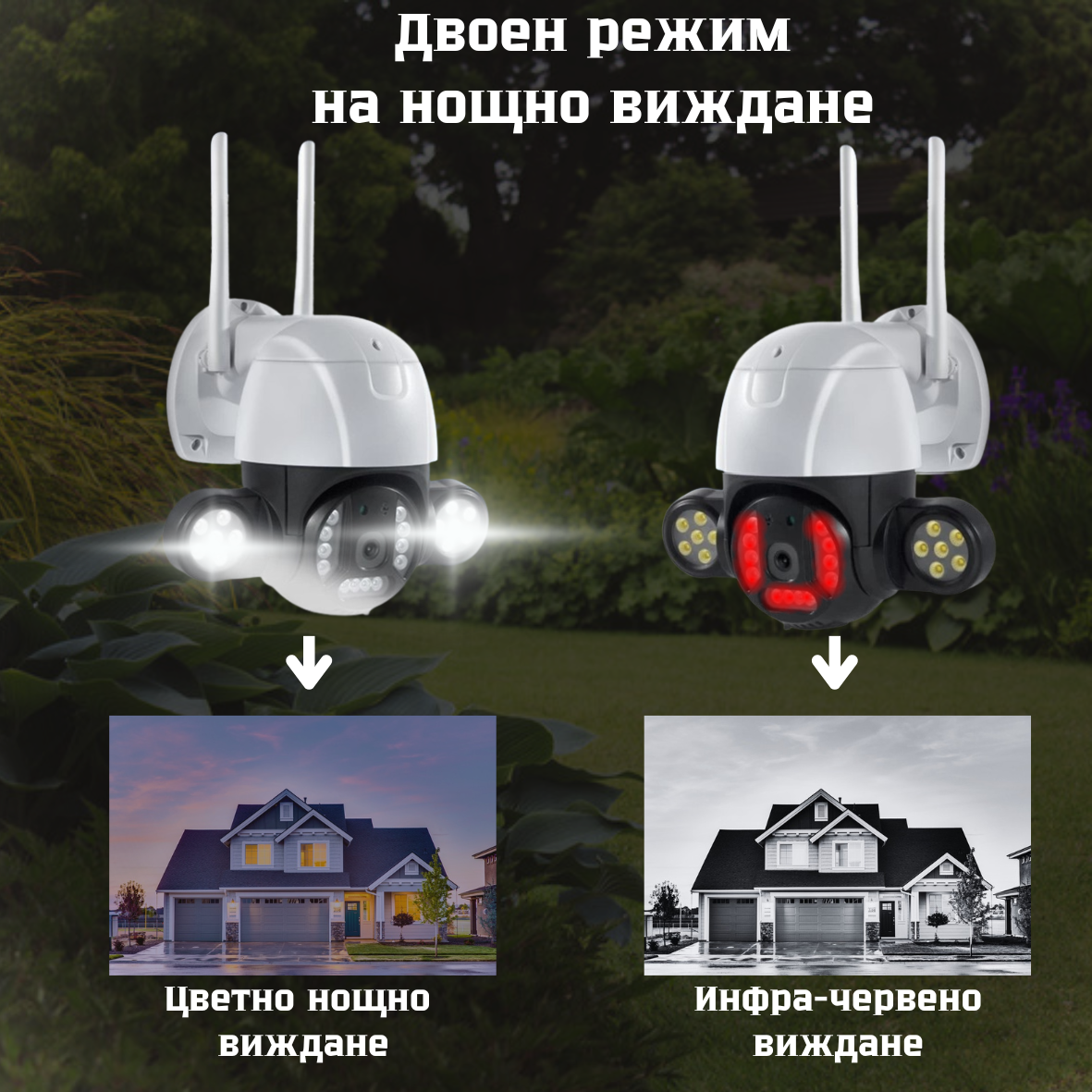 Външна камера NEW 496 iCsee 4MP ULTRA HD Waterproof 360 + цветно нощно виждане
